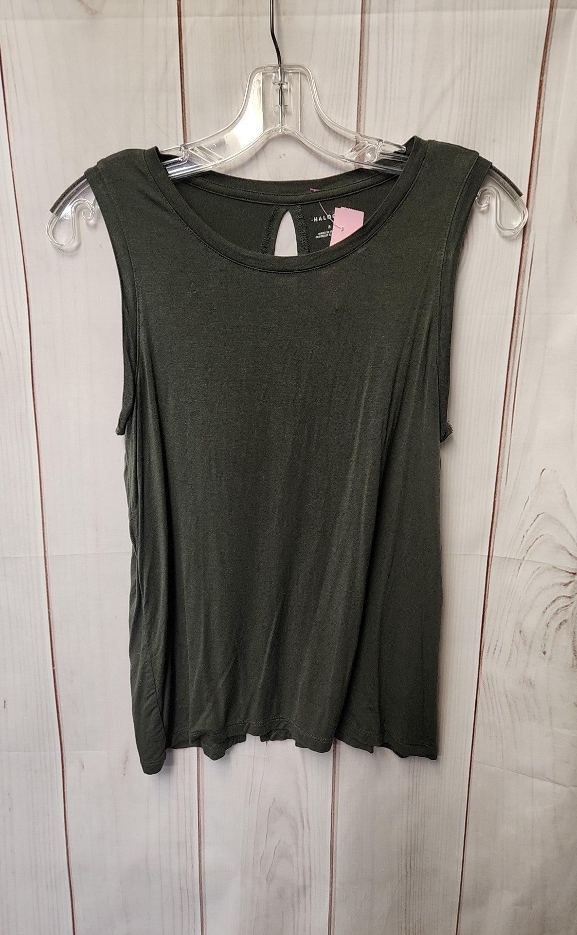 Halogen Women's Size S Olive Green Sleeveless Top
