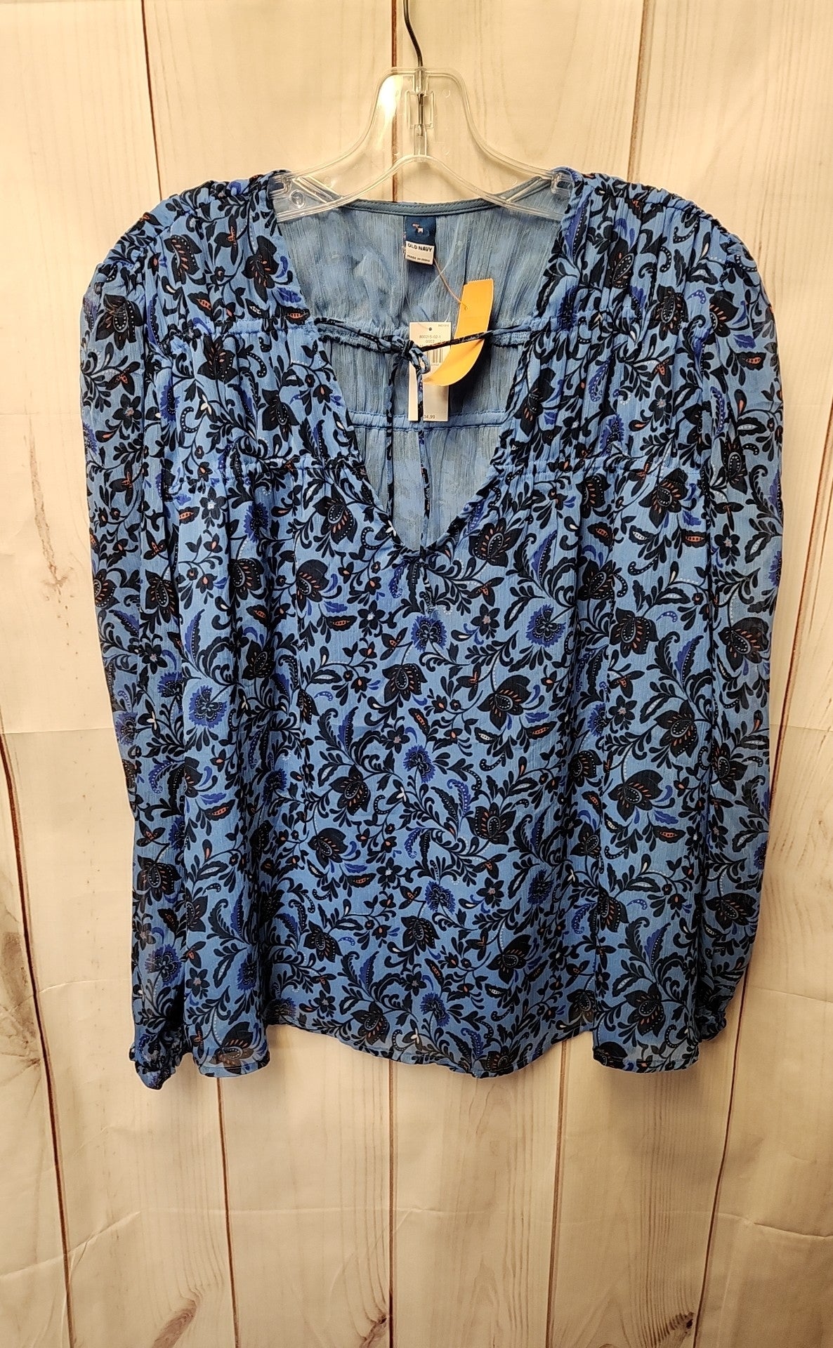 NWT Old Navy Women's Size M Blue 3/4 Sleeve Top