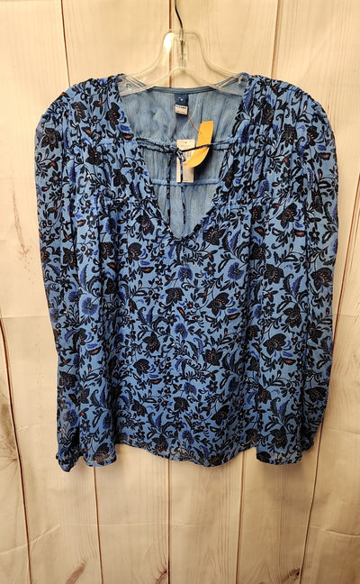 NWT Old Navy Women's Size M Blue 3/4 Sleeve Top