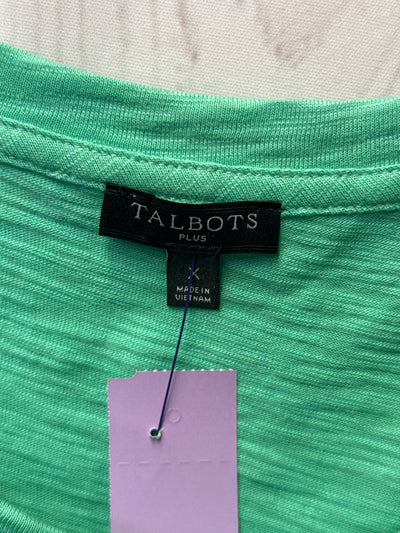 Talbots Women's Size XL Green Short Sleeve Top