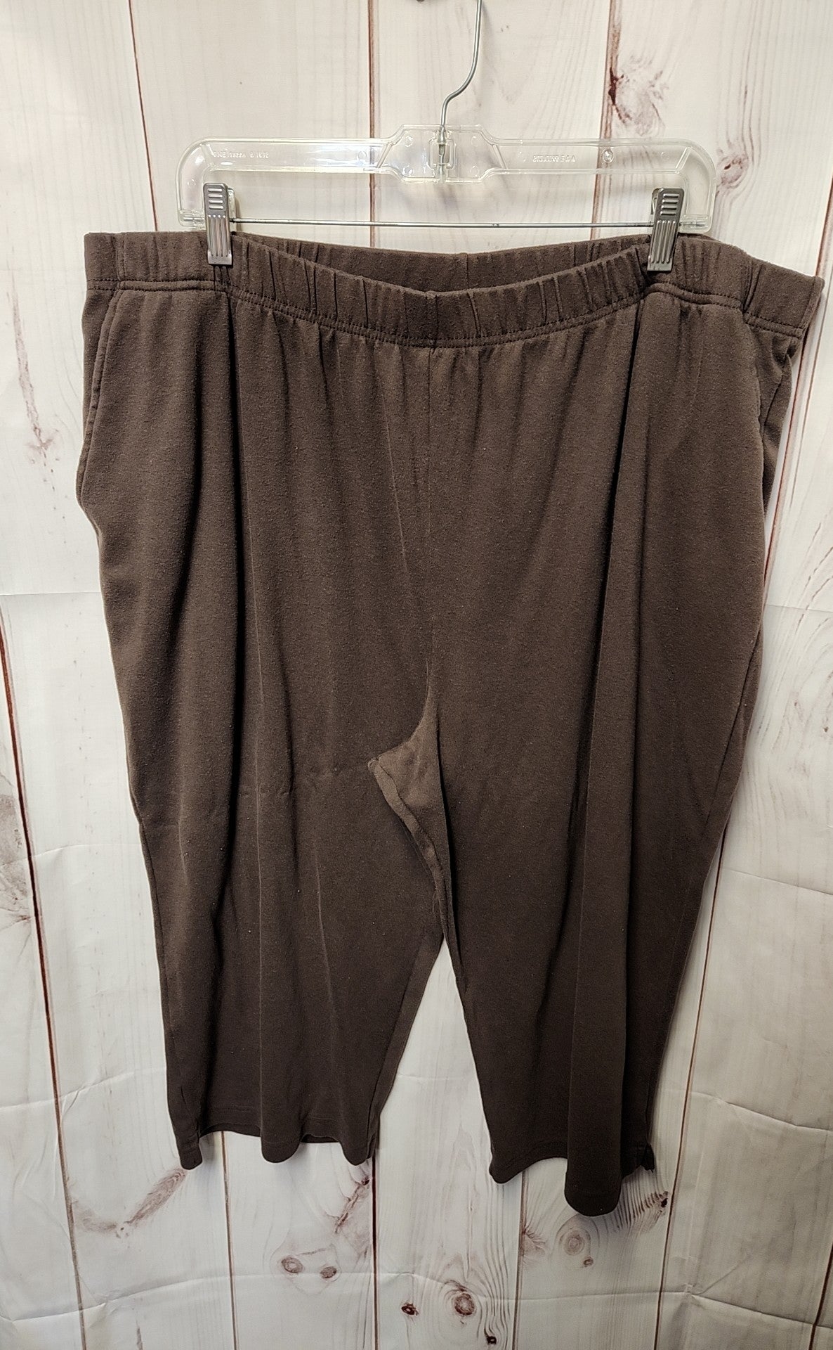 Woman Within Women's Size 3X Brown Capris