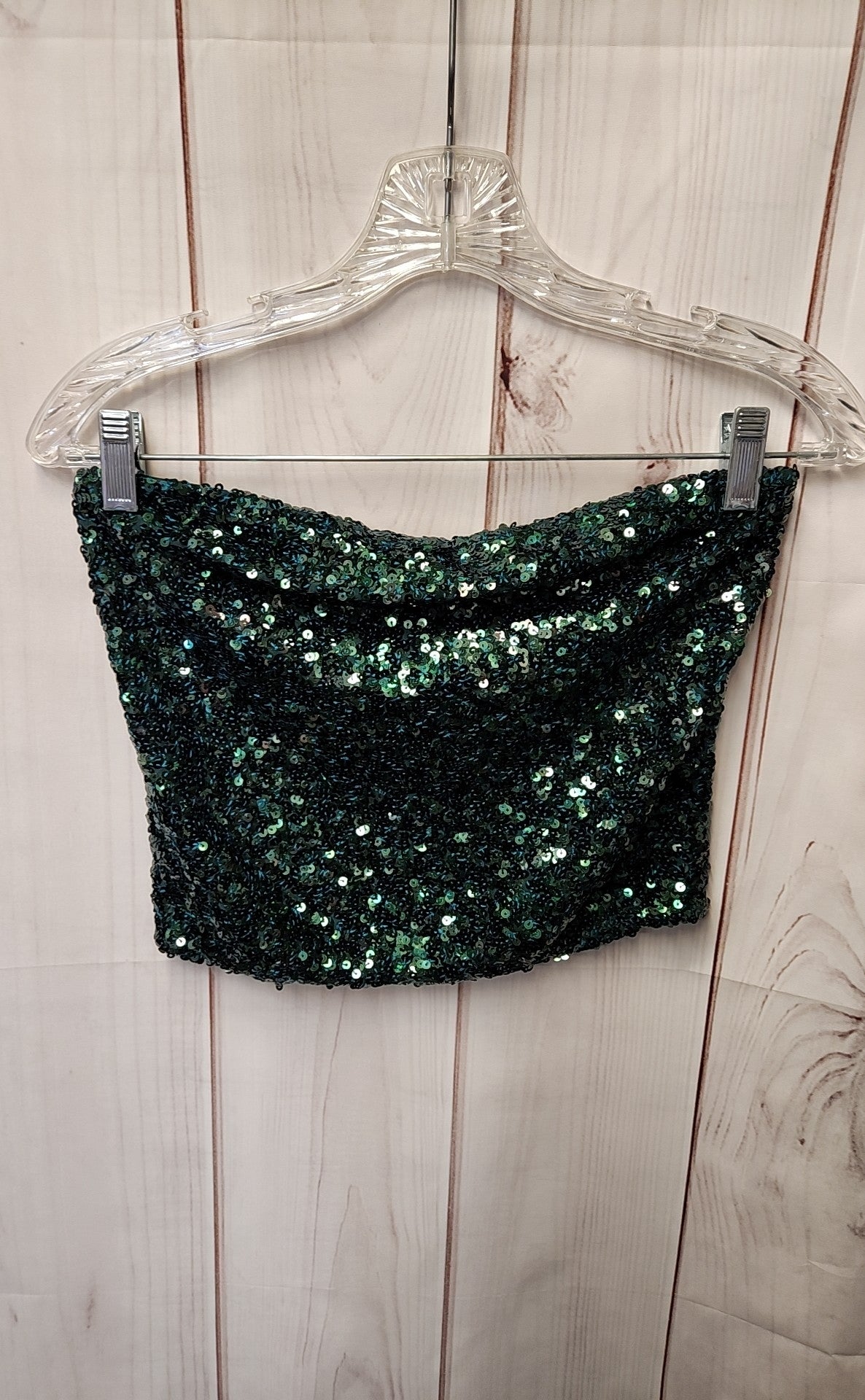 Free People Intimately Women's Size M Green Sequined Sleeveless Top