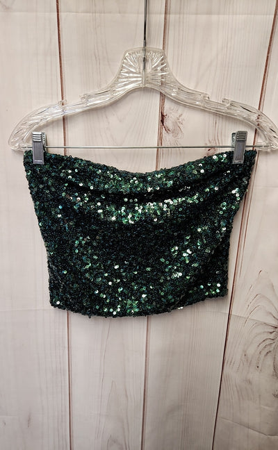 Free People Intimately Women's Size M Green Sequined Sleeveless Top