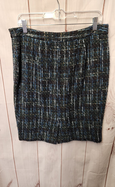 J Jill Women's Size 10 Teal Skirt