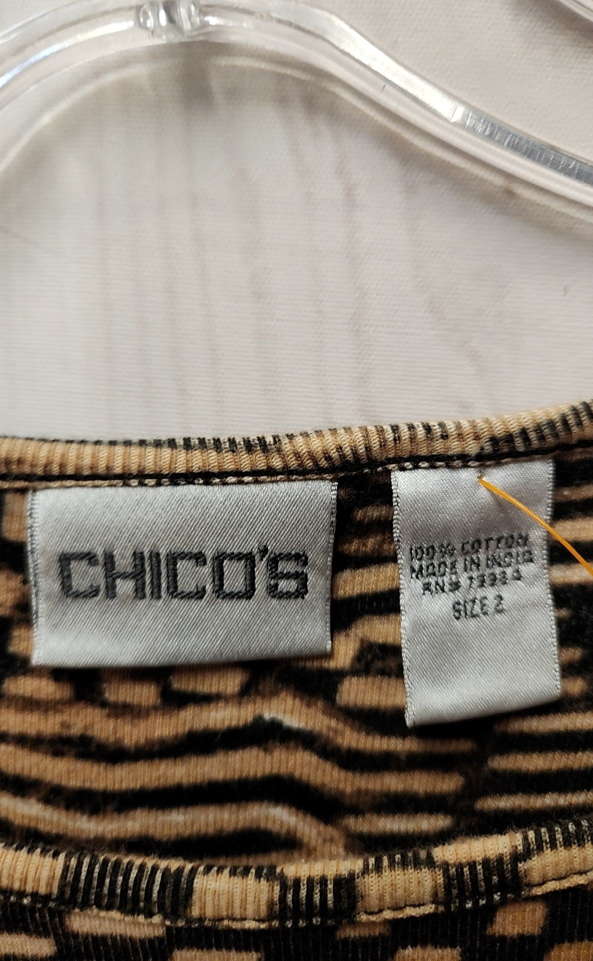 Chico's Women's Size 2 = US L Brown Long Sleeve Top