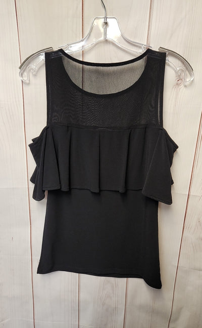 INC Women's Size Petite Black Sleeveless Top