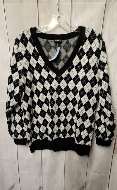 Torrid Women's Size 2X White & Black Sweater