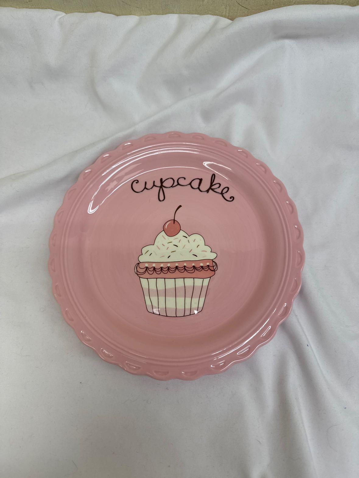 Pink Cupcake Plate