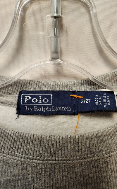 Polo Bear by Ralph Lauren Cubs Bear Boy's Size 2 Gray Pullover Sweatshirt