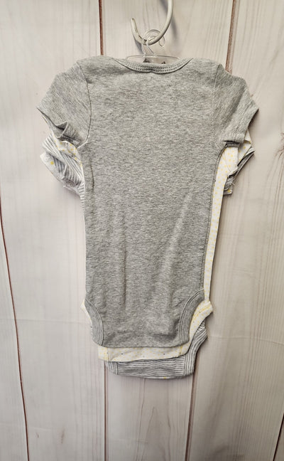 NWT Carters Boy's Size 3 Months White, Yellow & Gray 4 Pcs Bodysuit Set