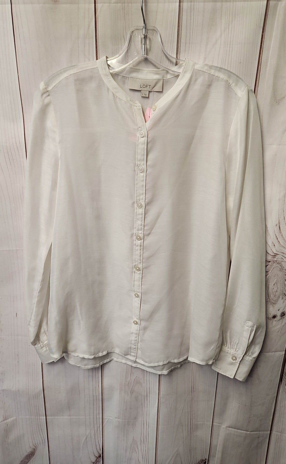 Loft Women's Size S White Long Sleeve Top
