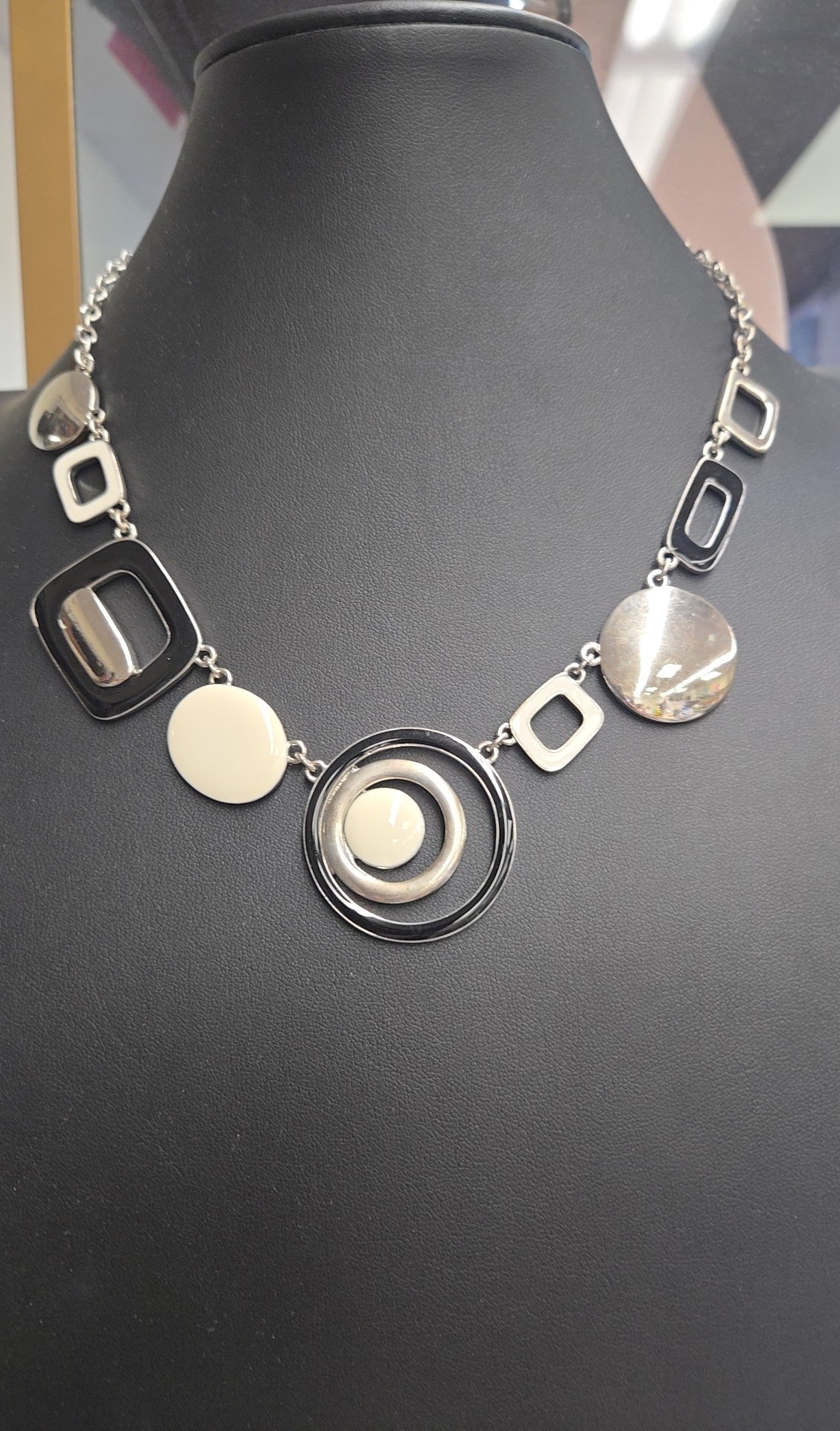 Lia Sophia Black & White Necklace