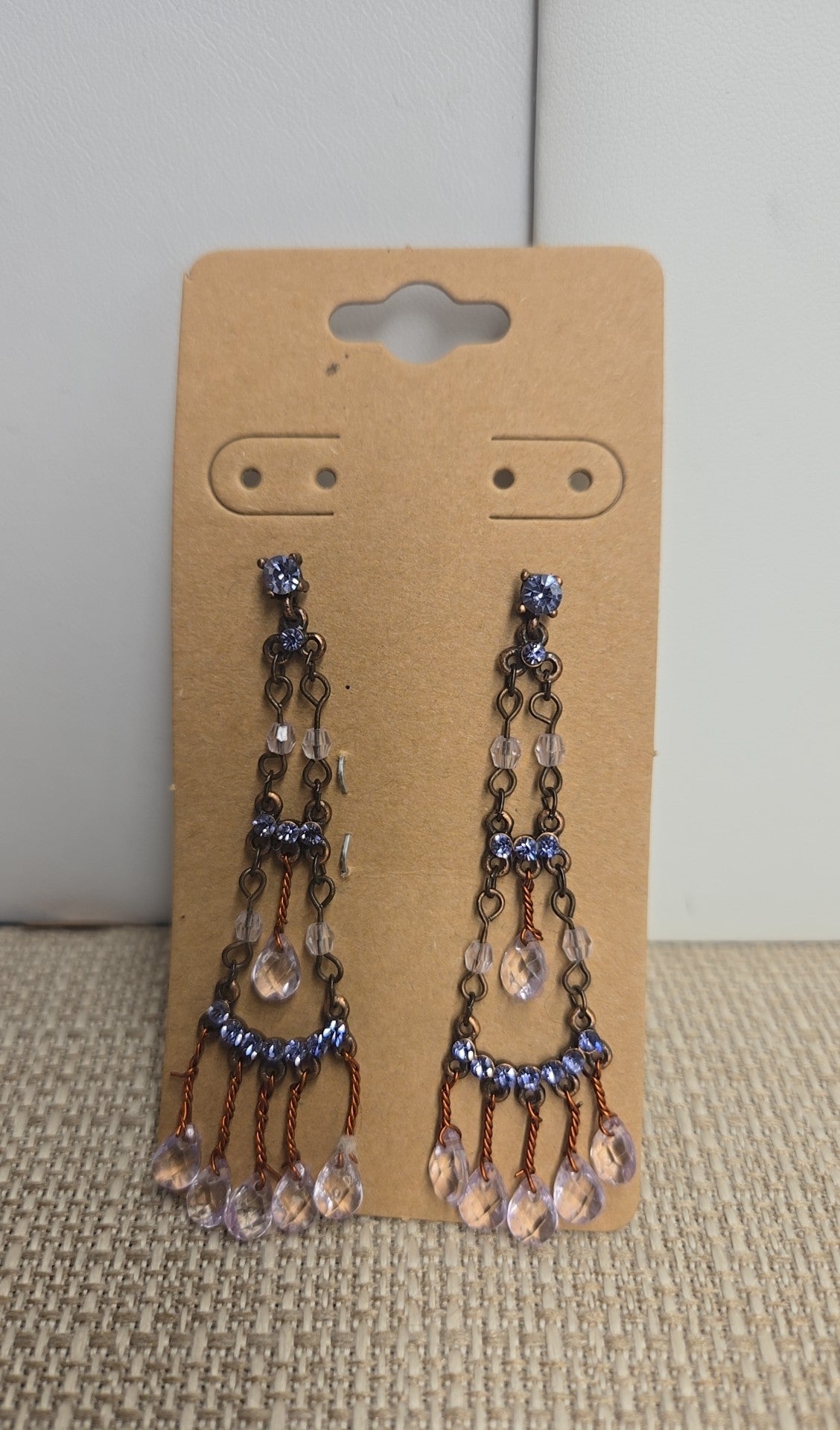 Purple Beaded Earrings