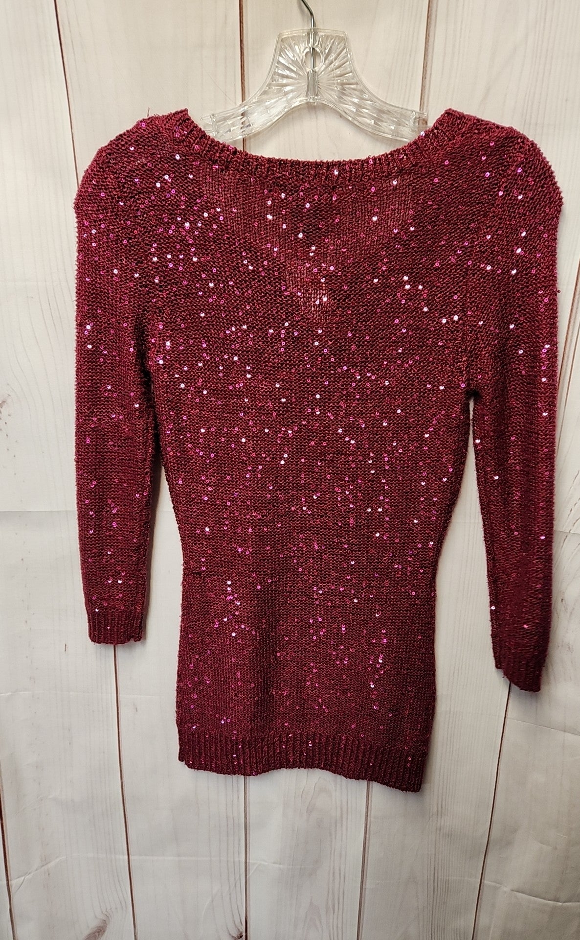 Deb Women's Size XS Pink Sequined Sweater
