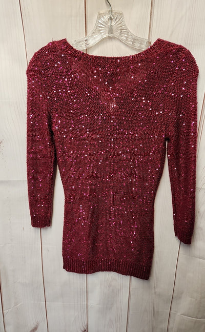 Deb Women's Size XS Pink Sequined Sweater