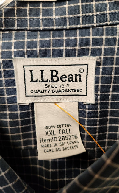 LL Bean Men's Size XXL Tall Blue Shirt