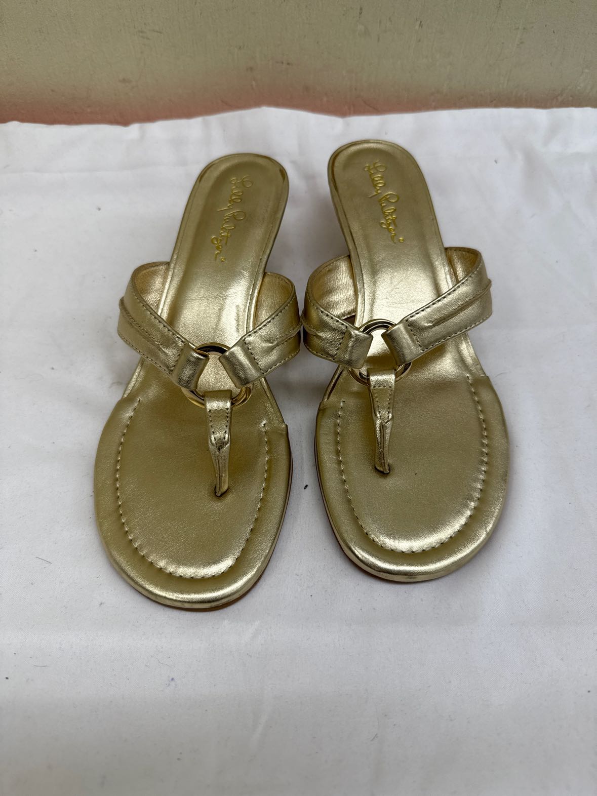 Lilly Pulitzer Women's Size 8 Gold Sandals