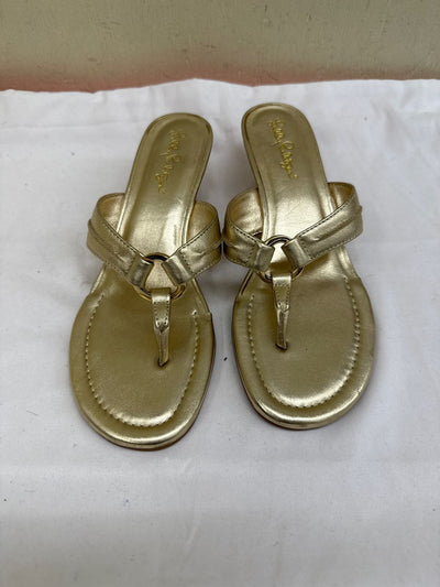 Lilly Pulitzer Women's Size 8 Gold Sandals