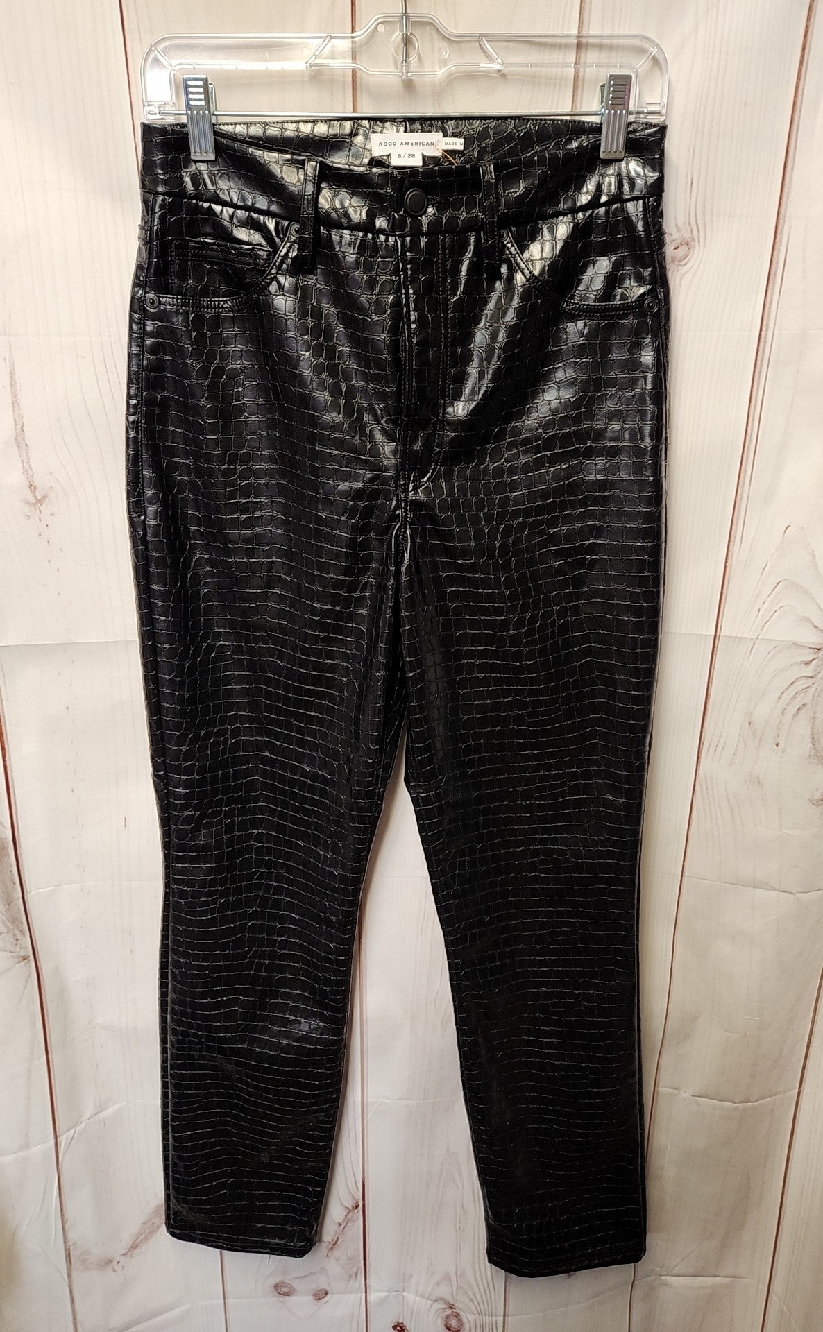 Good American Women's Size 28 (5-6) Black Pants