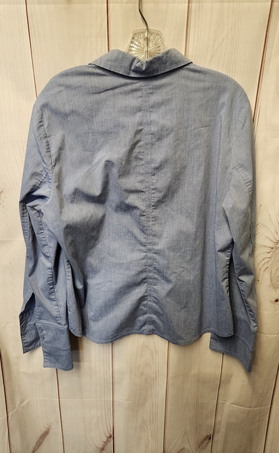 Worthington Women's Size 14 Blue Long Sleeve Top