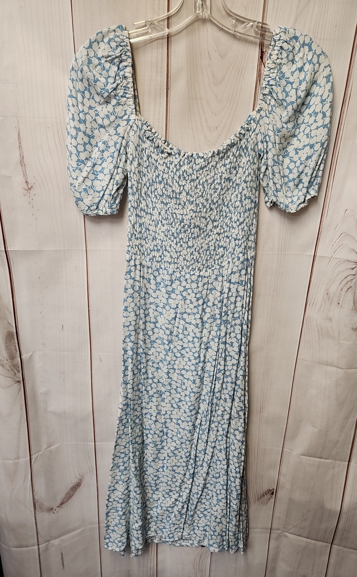 Faithfull The Brand Women's Size 4 White & Blue Floral Dress