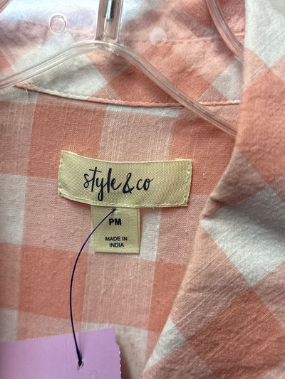 Style & Co Women's Size M Petite Pink Sleeveless Top