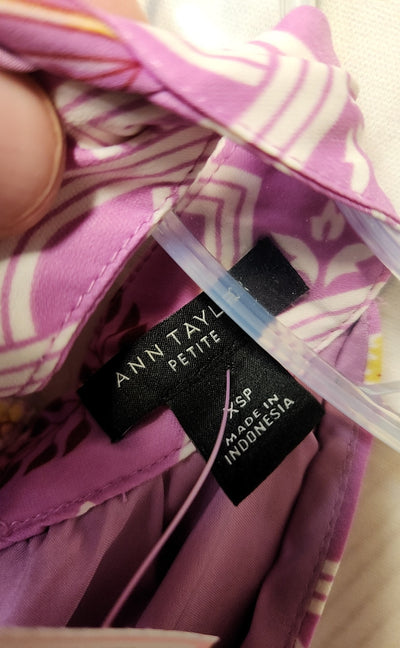 NWT Ann Taylor Women's Size XS Petite Pink Floral Dress