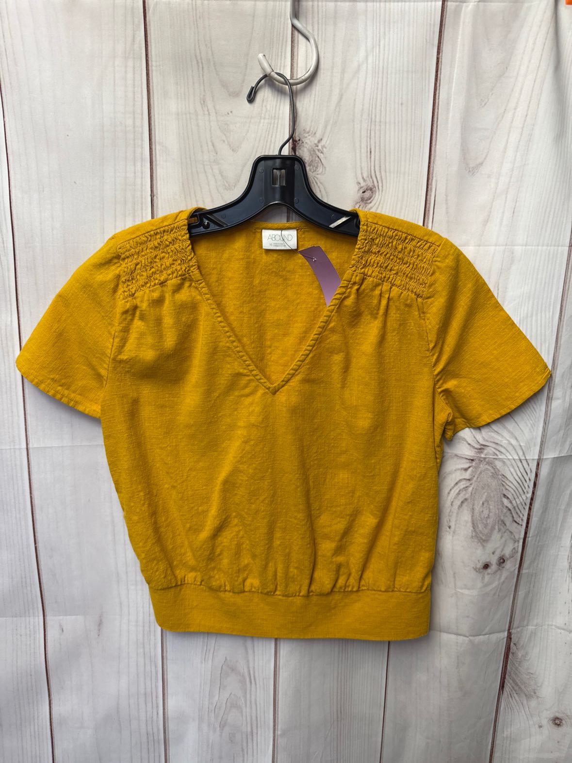 Abound Women's Size XS Yellow Short Sleeve Top