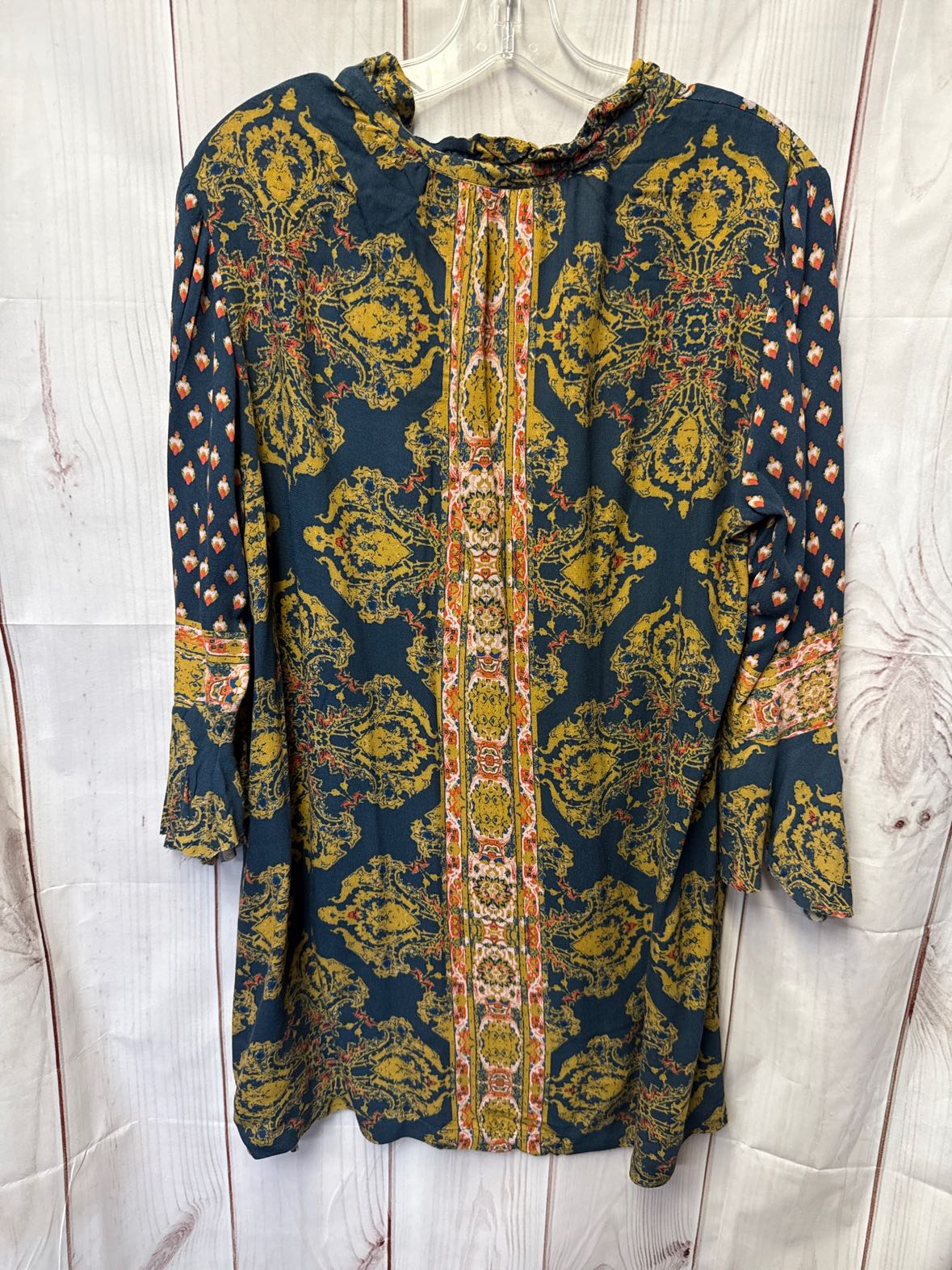 Free People Women's Size M Teal 3/4 Sleeve Top