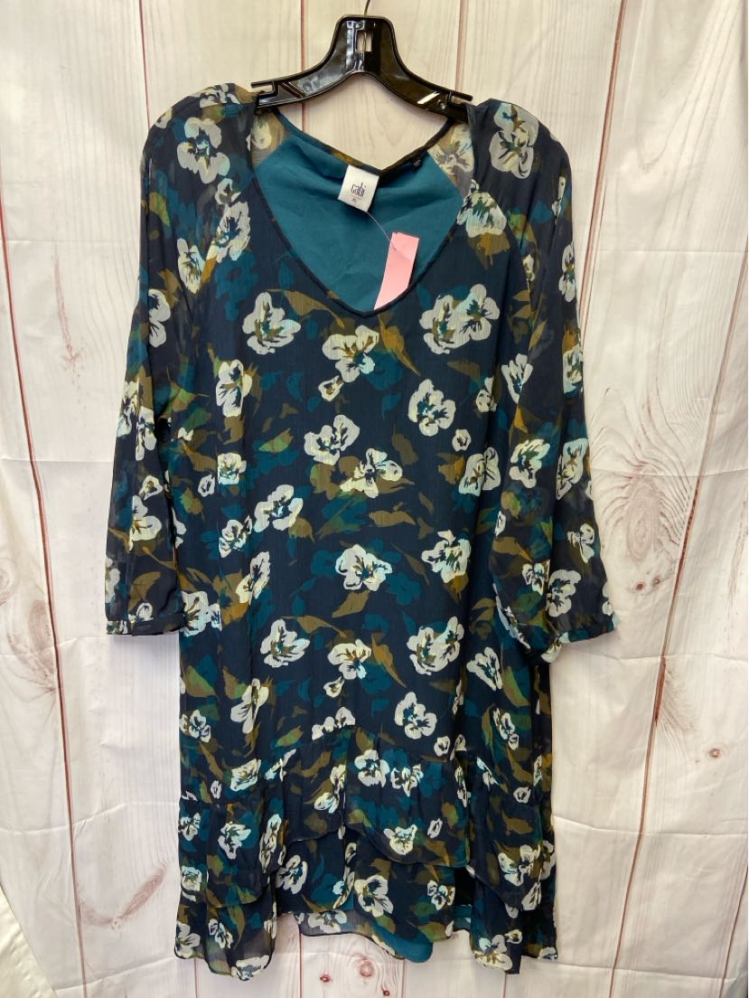 Cabi Women's Size XL Blue Dress