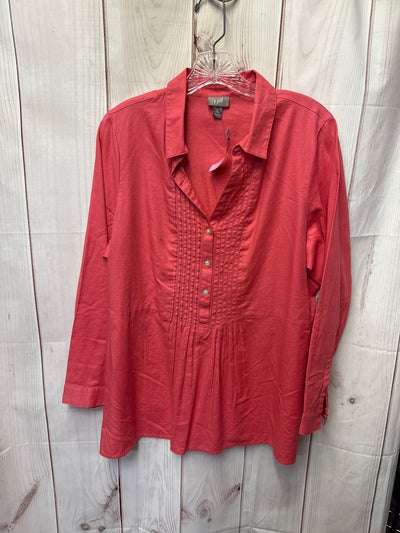 J Jill Women's Size L Pink Long Sleeve Top