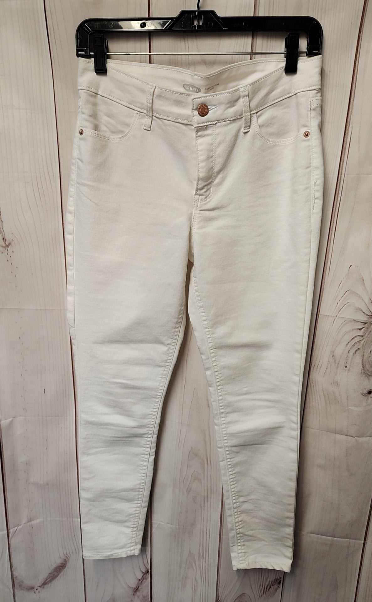 Old Navy Women's Size 28 (5-6) White Jeans Super Skinny Ankle