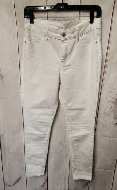 Old Navy Women's Size 28 (5-6) White Jeans Super Skinny Ankle