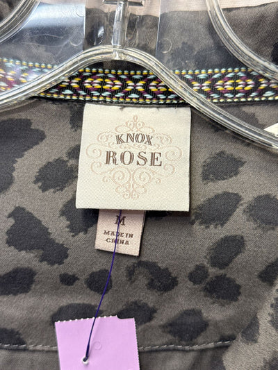Knox Rose Women's Size M Gray Animal Print Jacket