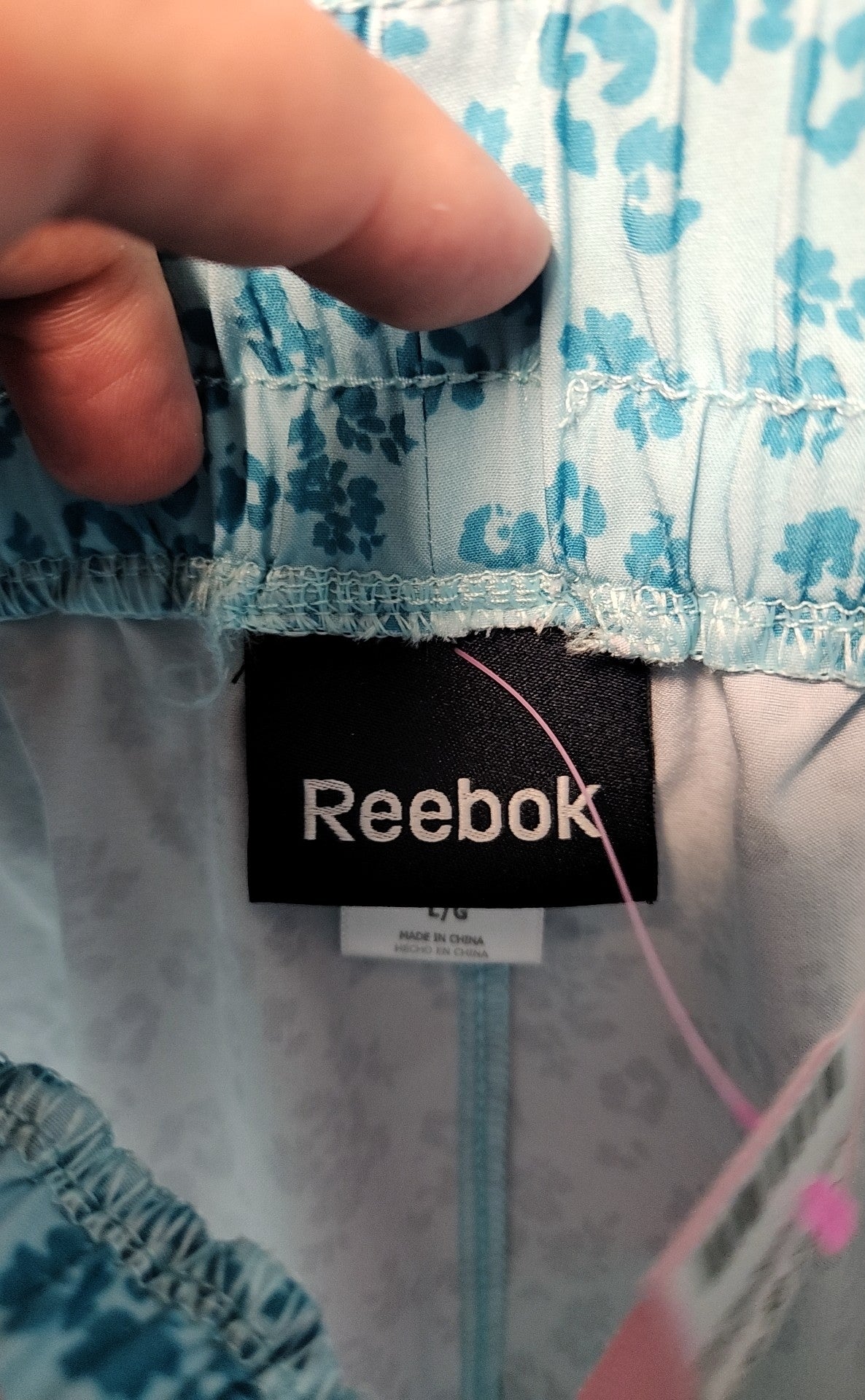 Reebok Women's Size L Blue Animal Print Shorts