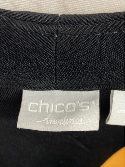 Chico's Women's Size 4 = US 20/22 Black 3/4 Sleeve Top