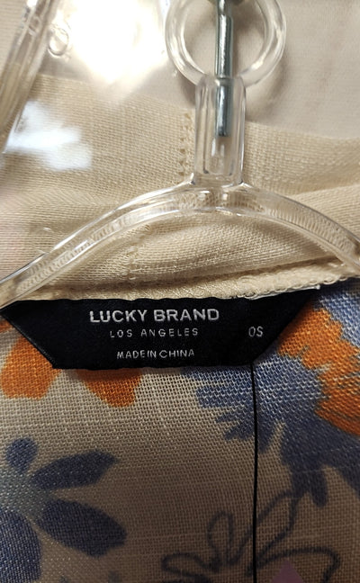 Lucky Brand Women's Size One Size Brown Floral Cardigan