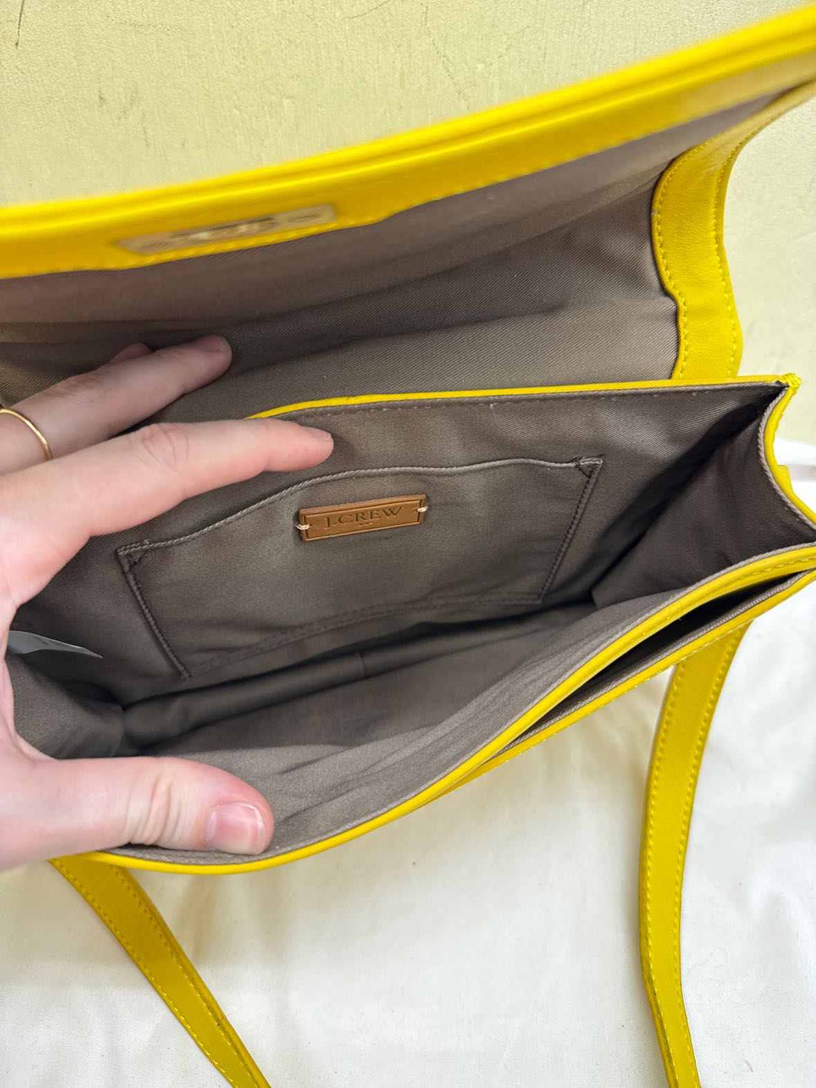 J Crew Yellow Purse Bag