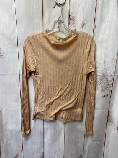 vince. Women's Size M Peach Long Sleeve Top