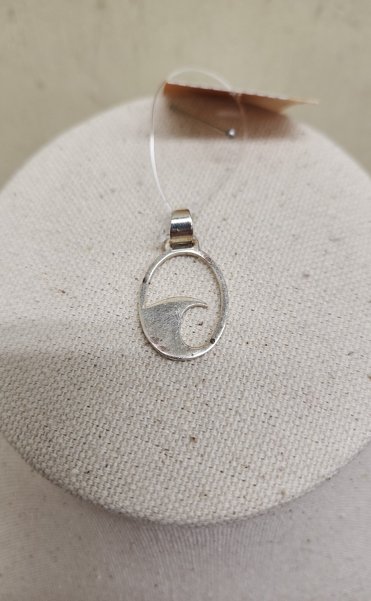 .925 Sterling Silver Wave Pendant