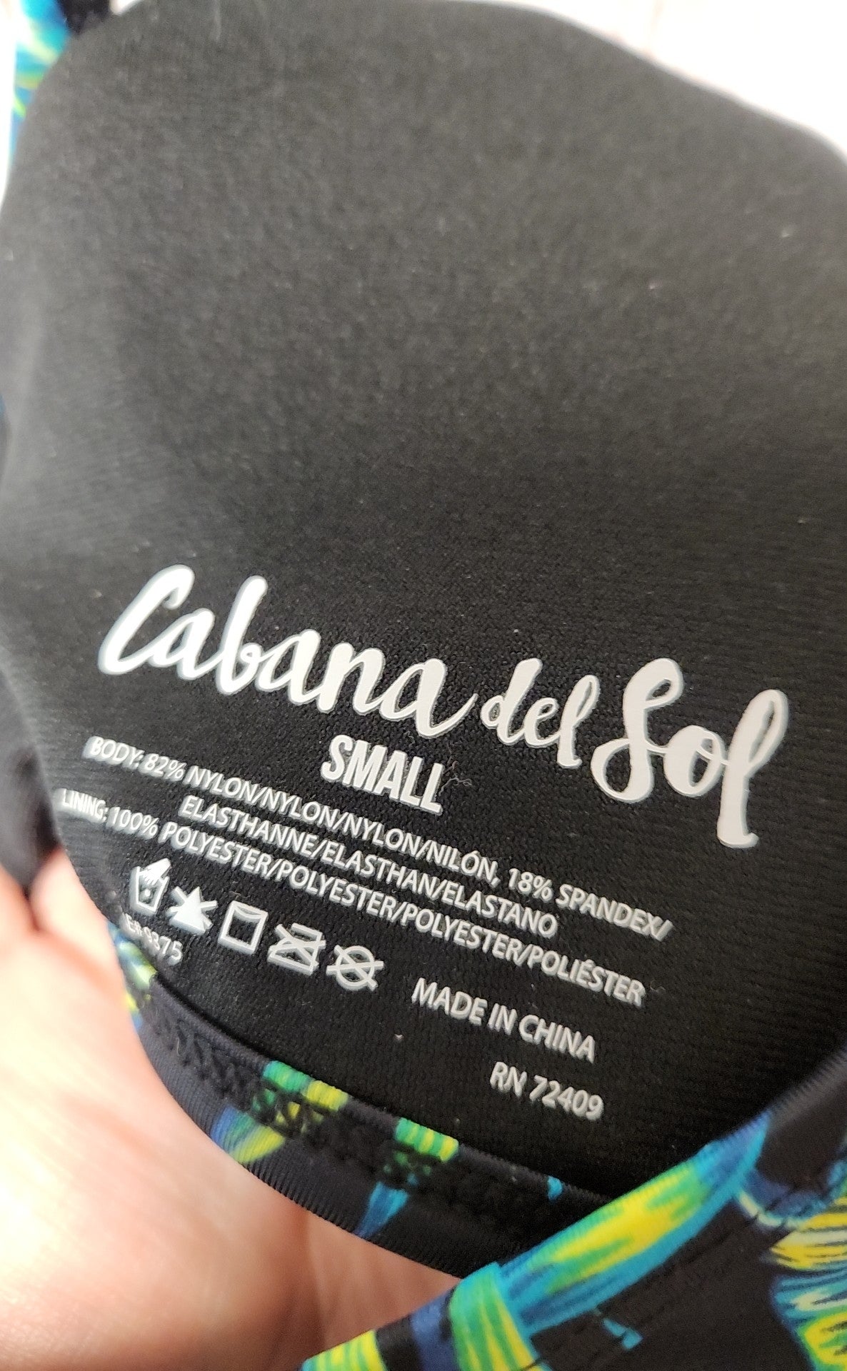 Cabana Del Sol Women's Size S Green Swim Top