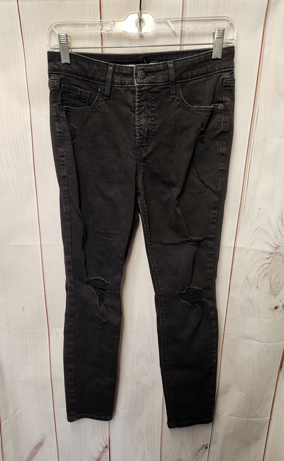 Old Navy Women's Size 4 Petite Black Jeans High Rise Rockstar Super Skinny