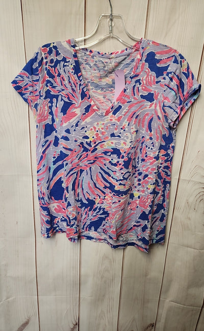 Lilly Pulitzer Women's Size XS Blue Short Sleeve Top