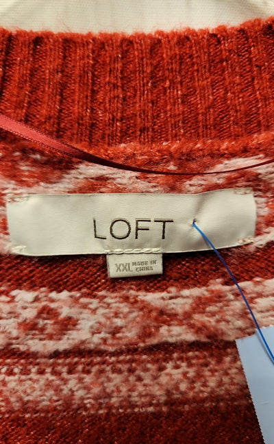 Loft Women's Size XXL Red Cardigan