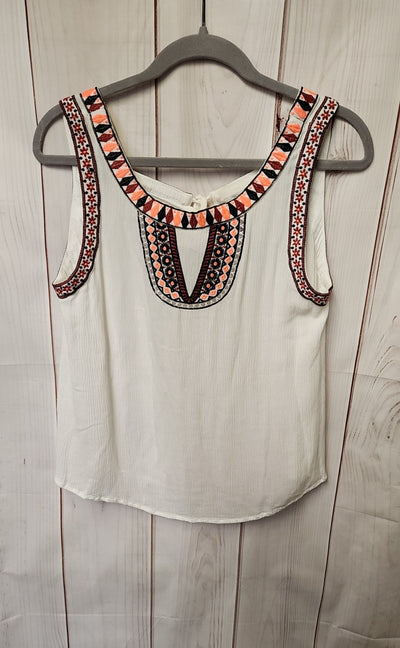 Andree Women's Size L White Sleeveless Top