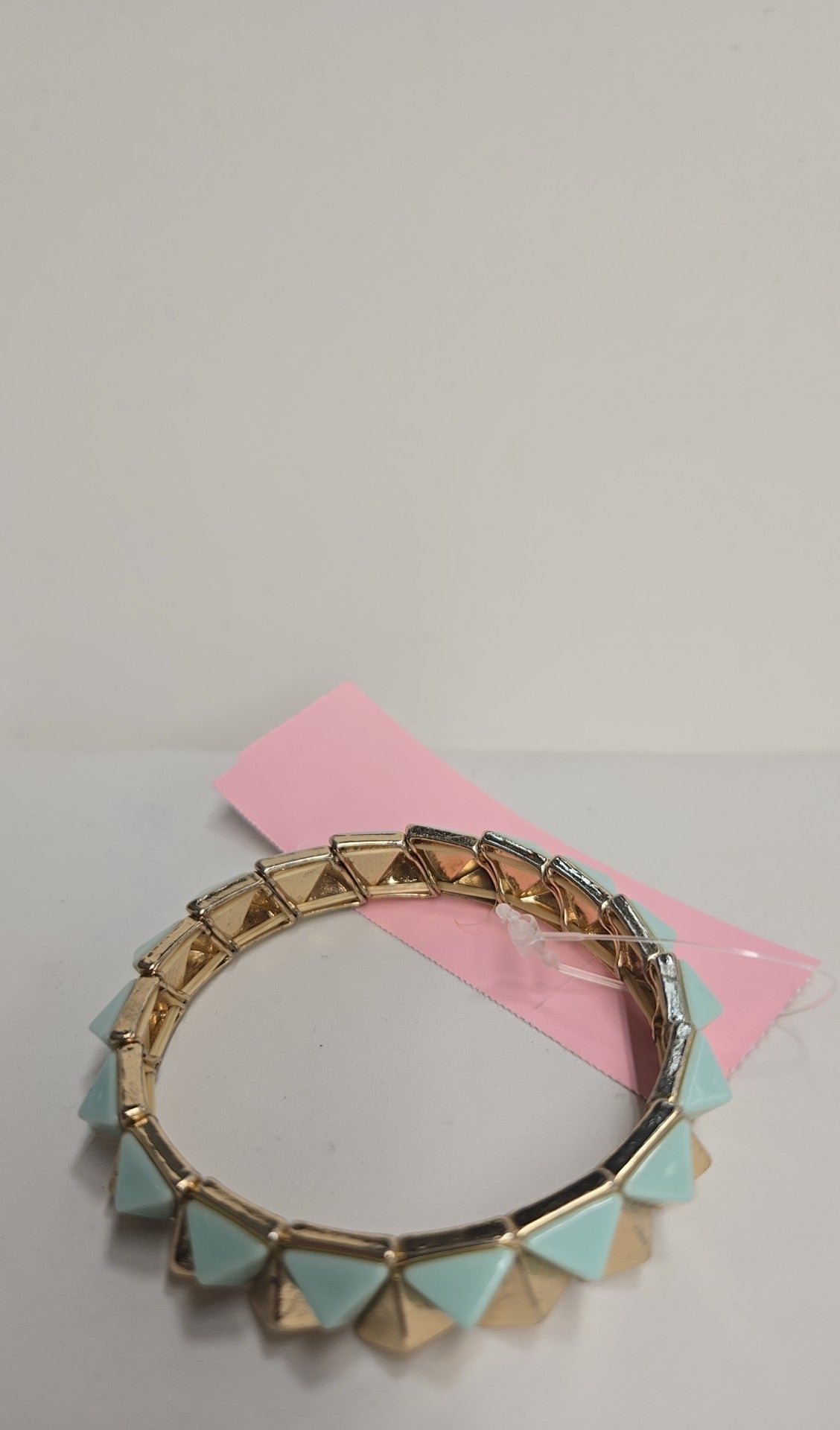 Gold & Blue Stretch Bracelet