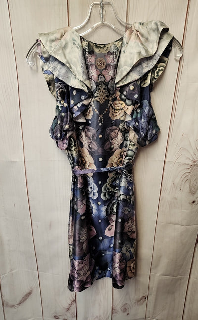 Leifsdottir Women's Size 0 Blue Floral Dress