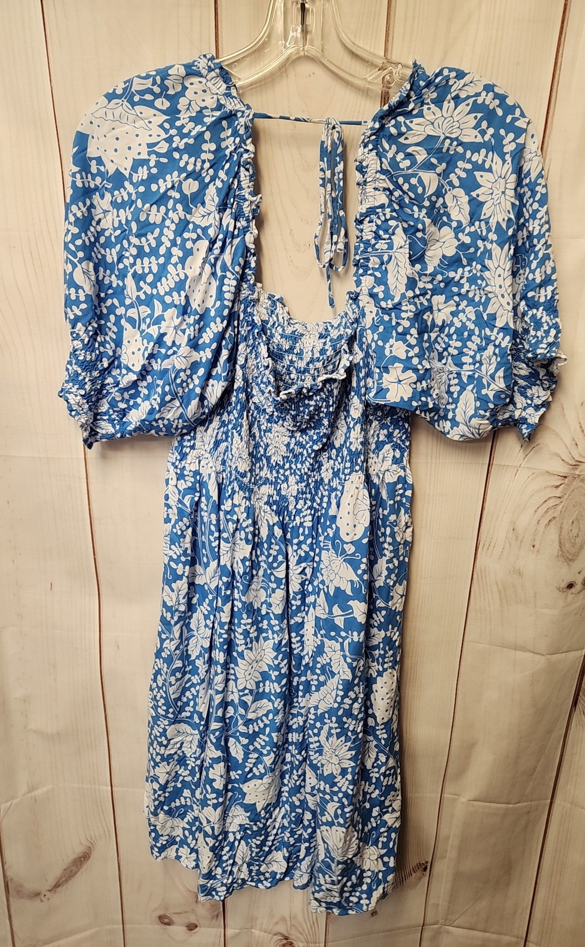 Blvck Market Women's Size L Blue Floral Dress