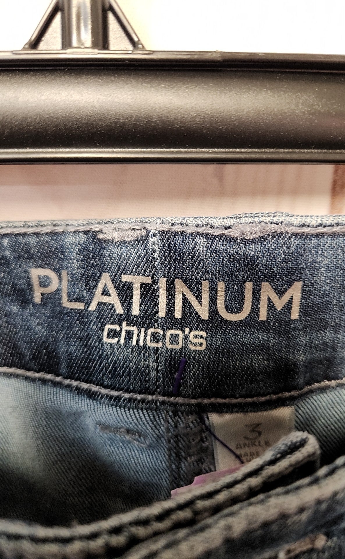 Chico's Women's Size 3 = US 16 Blue Jeans Ankle