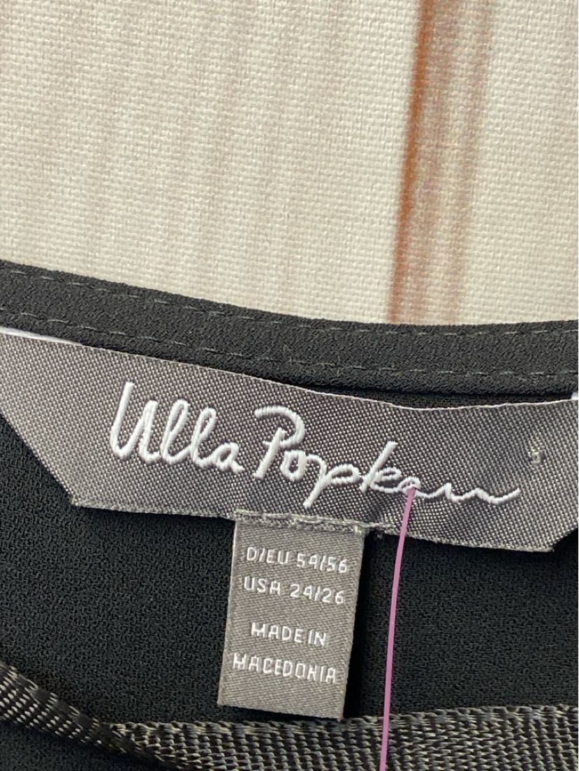 Ulla Popken Women's Size 24 Black Short Sleeve Top